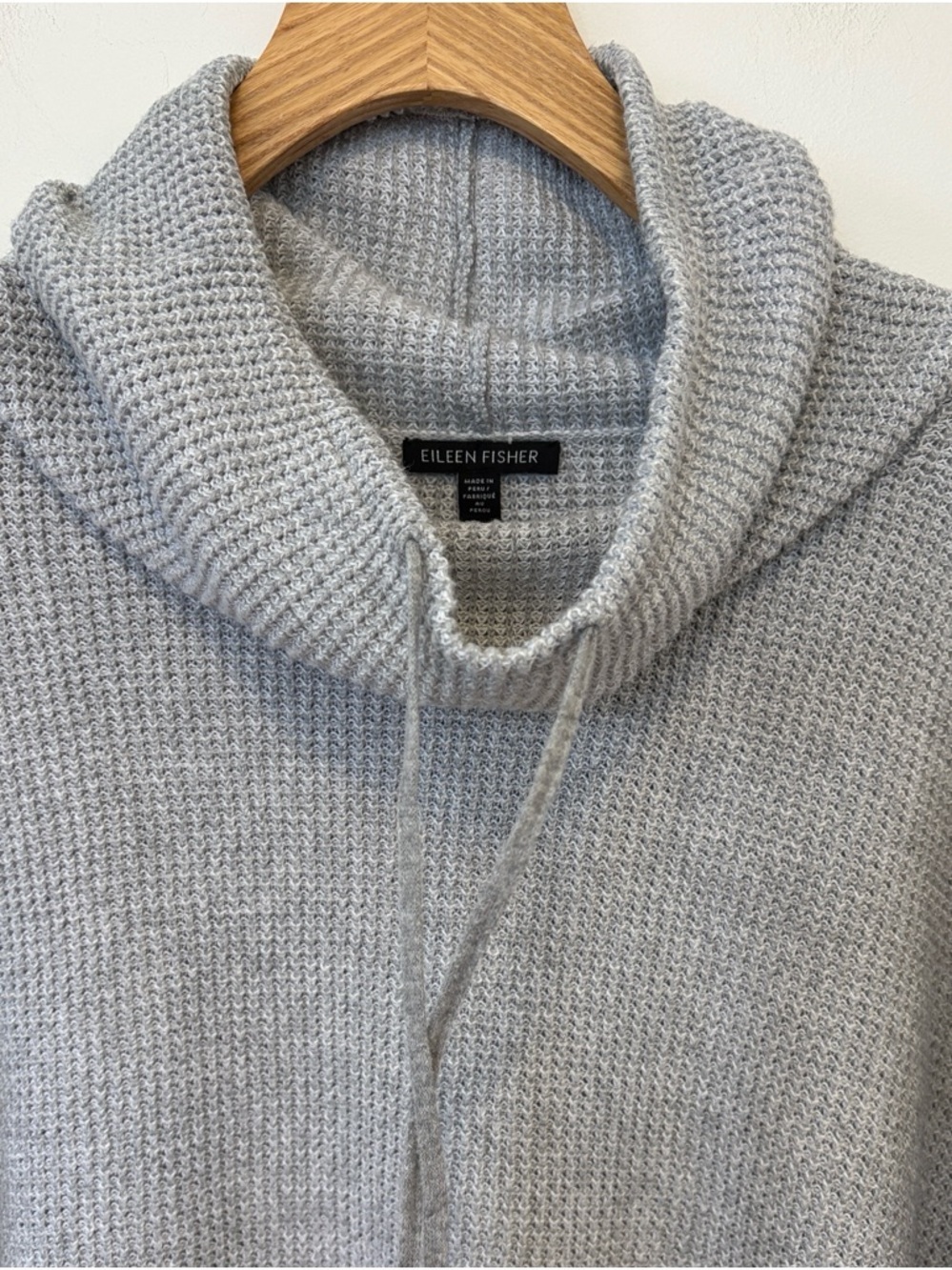 Eileen Fisher Peruvian Organic Cotton Funnel Neck Top , sz : medium - Picture 9 of 12